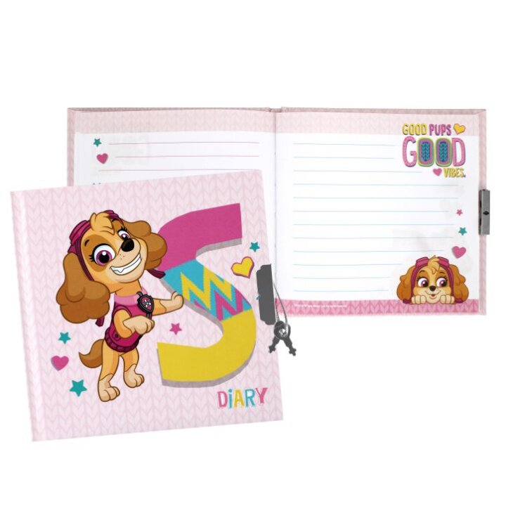 PAW PATROL DJEČJI DNEVNIK S KLJUČIĆEM - ROZI