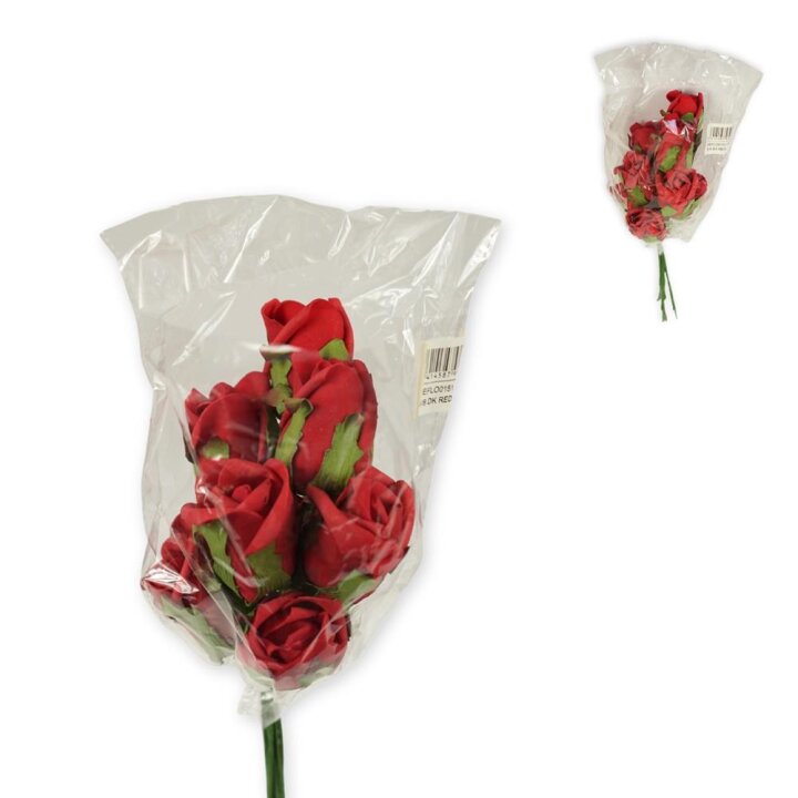 BUKET 8 RUŽA 25 CM