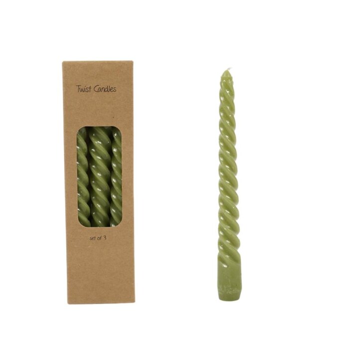 SVIJEĆE SPIRALNE 3/1 ZELENE 19 cm