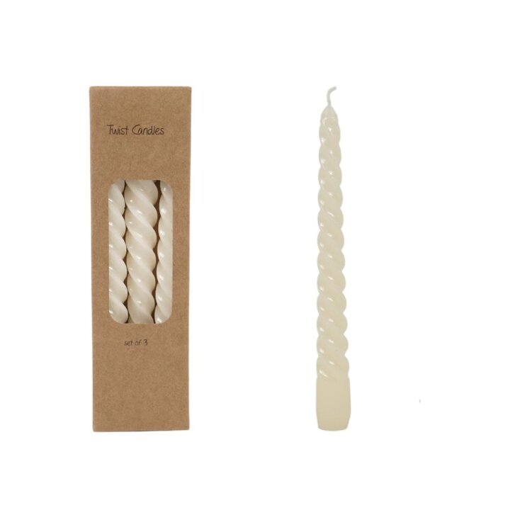 ADVENTSKE SVIJEĆE SPIRALNE 3/1 KREM 19 cm