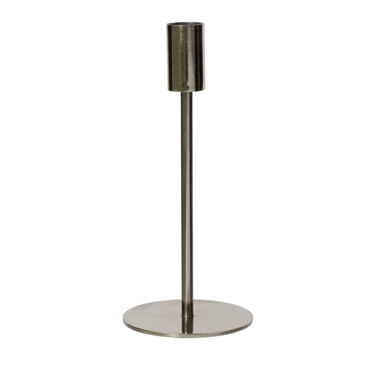 SVIJEĆNJAK METALNI ZA JEDNU SVIJEĆU 20,5x9 cm - SREBRNA BOJA