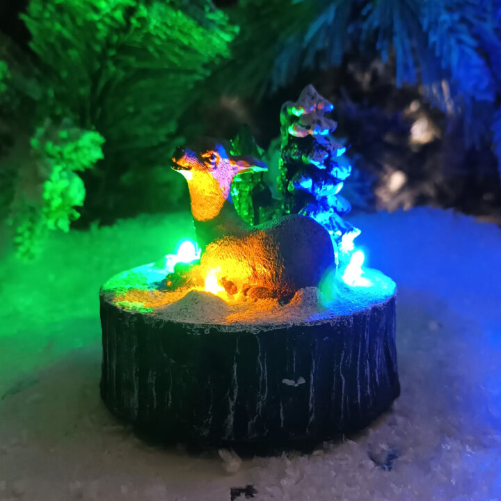 DEKORACIJA BOŽIĆNA S LED SVJETLOM 9x10 CM - 3 SORT