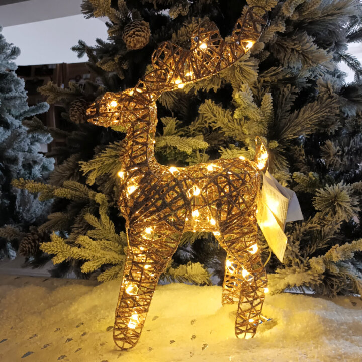 BOŽIĆNI SOB SA 50 LED SVJETLA NA BATERIJE 60x30x11 cm
