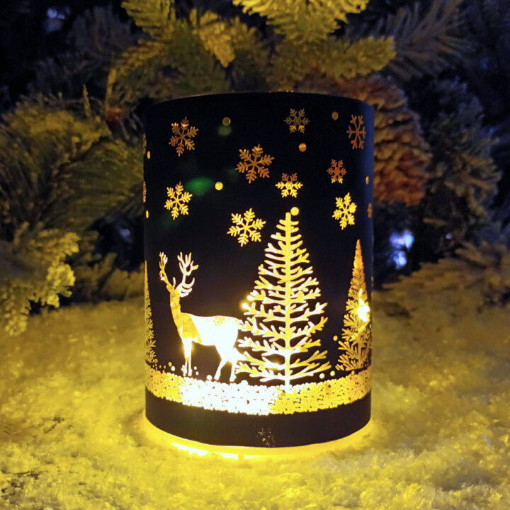 BOŽIĆNI SVIJEĆNJAK S LED LAMPICAMA SORT 12,5 cm