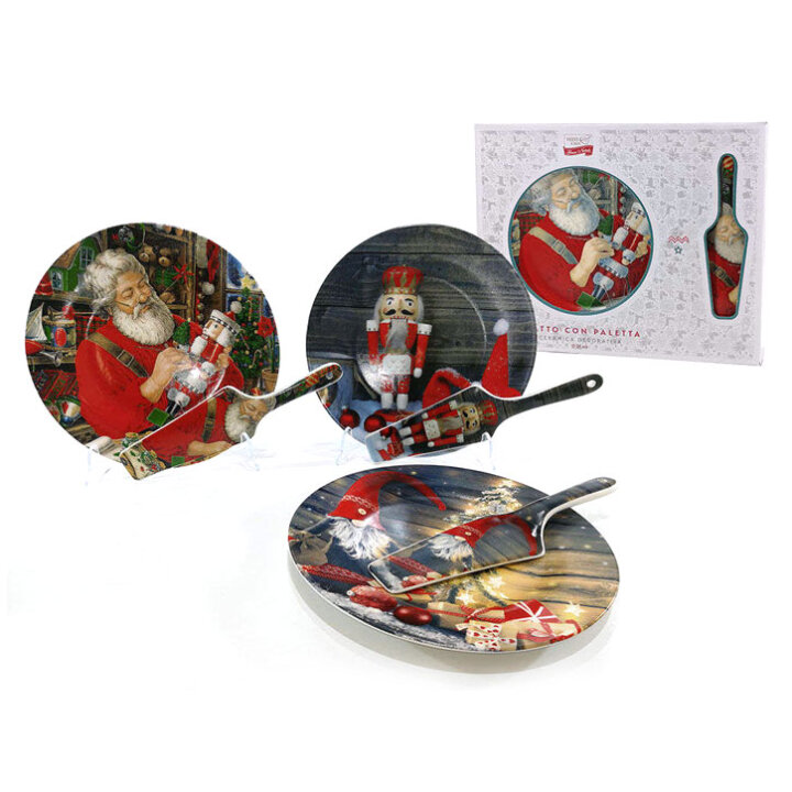 BOŽIĆNI SET TANJUR S LOPATICOM SORT 27 cm