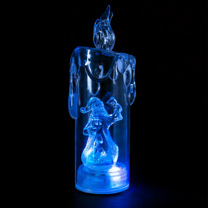 SVIJEĆA DJED BOŽIĆNJAK S LED SVJETLOM 15,5 cm