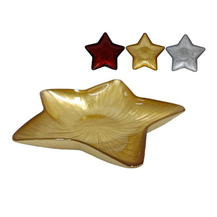TANJUR STAKLENA ZVIJEZDA 3SORT BOJE 15,5 cm