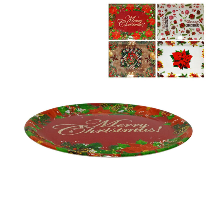 BOŽIĆNI PLADANJ PVC OKRUGLI SORT MOTIVI 32 cm