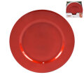 TANJUR DEKORATIVNI PODLOŽNI CRVENI PVC 33 cm
