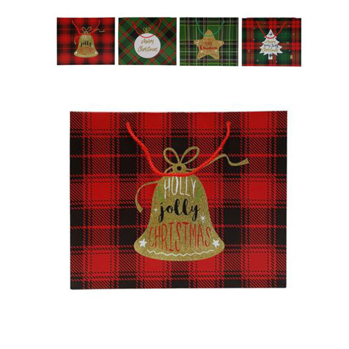 POKLON VREĆICA TARTAN SORT 31x26x12 cm