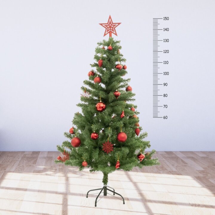 BOŽIĆNO DRVCE S UKRASIMA 39 KOMADA 150 cm