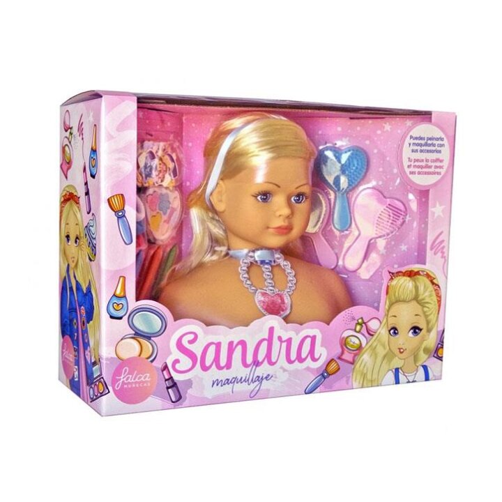 GLAVA LUTKE SANDRA S PRIBOROM ZA FRIZIRANJE 24 cm