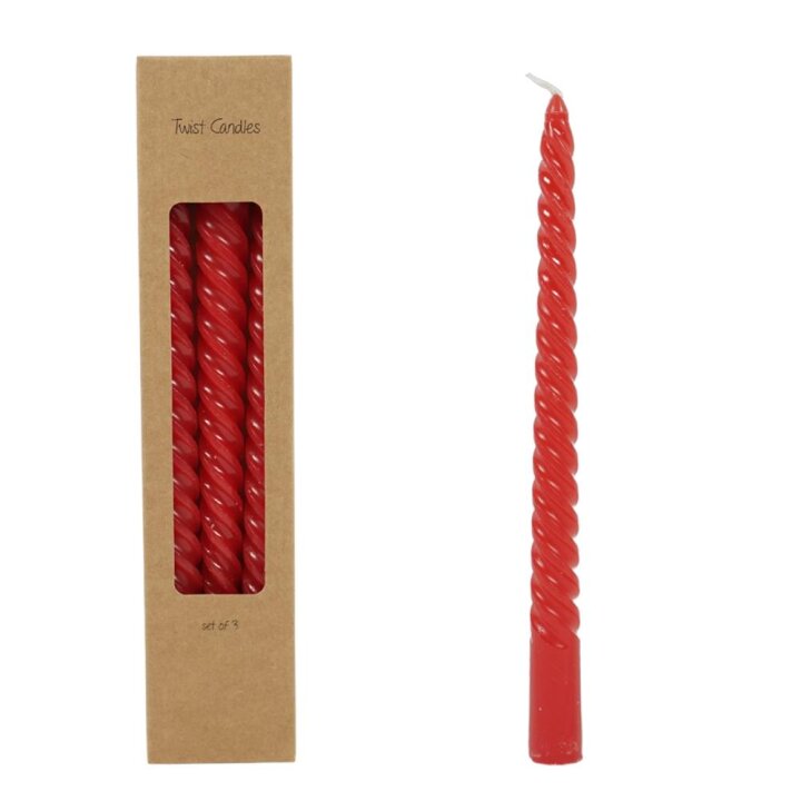 SVIJEĆE SPIRALNE 25 cm 3/1 CRVENE