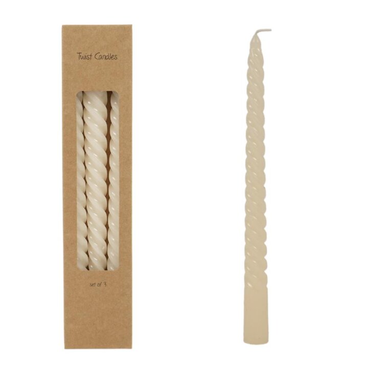 SVIJEĆE SPIRALNE 25 cm 3/1 KREM