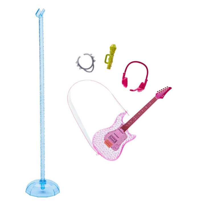 BARBIE LUTKA GLAZBENICA MUZIČKA S GITAROM, MIKROFONOM I SLUŠALICAMA - MATTEL
