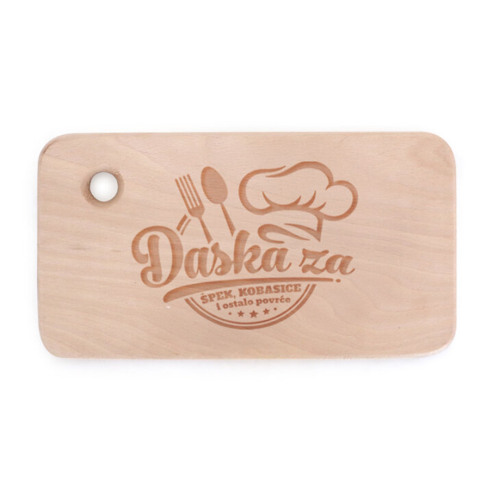 DASKA DRVENA GRAVIRANA Daska za špek, kobasice i ostalo povrće 27x15 cm