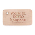 DASKA DRVENA GRAVIRANA Volim se dobro narezati 27x15 cm