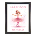 ZIDNA SLIKA UOKVIRENA 40x50cm DJEČJI MOTIV PRINCEZA