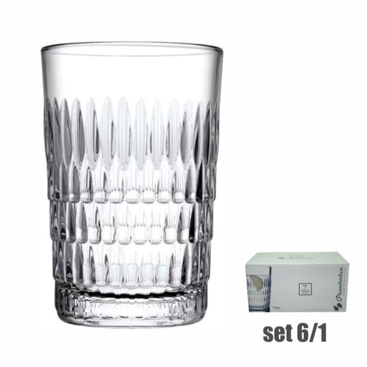 ČAŠE RAIN VISOKE STAKLENE 6/1 350 mL