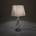 NOĆNA LAMPA STAKLO-METAL TRANSPARENT 28x55 CM