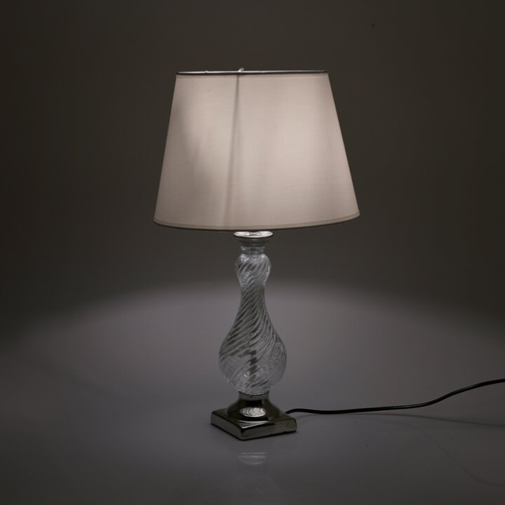 NOĆNA LAMPA STAKLO-METAL TRANSPARENT 28x55 CM