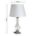 NOĆNA LAMPA STAKLO-METAL TRANSPARENT 28x55 CM