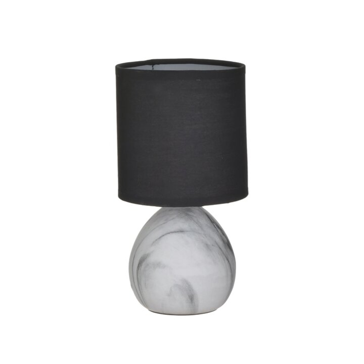 LAMPA NOĆNA KERAMIČKA OKRUGLA 14x25 cm - MRAMORNI DEKOR