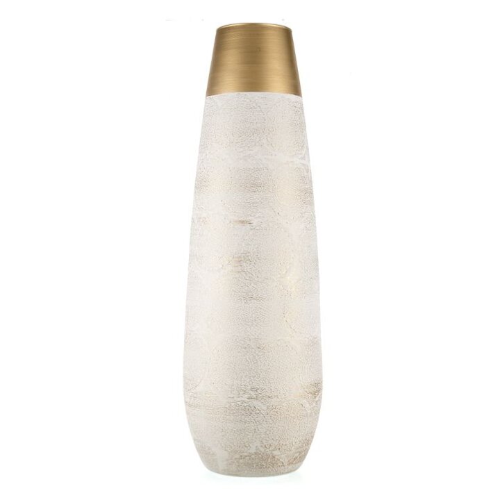 VISOKA VAZA ZA CVIJEĆE DEKORIRANA STONE-FIORENZA GOLD 70 CM