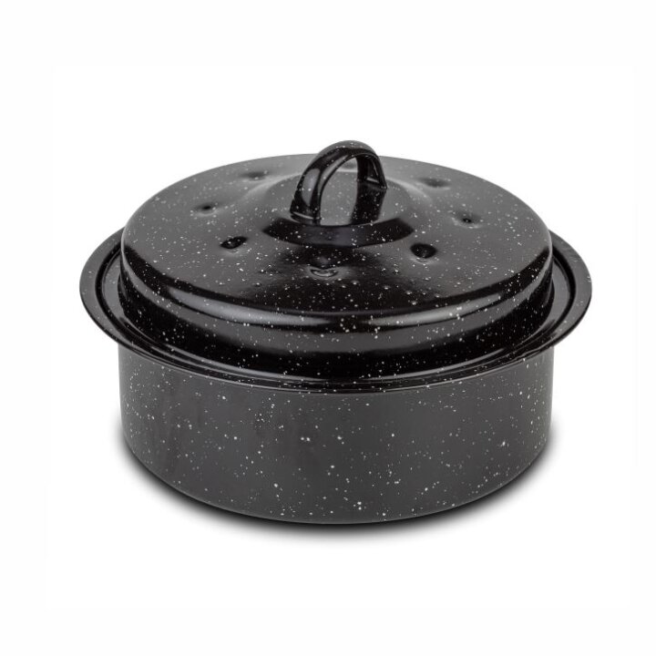 PEKAČ S POKLOPCEM EMAJLIRANI OKRUGLI  26x8 CM / 3 L - BBQ GURU