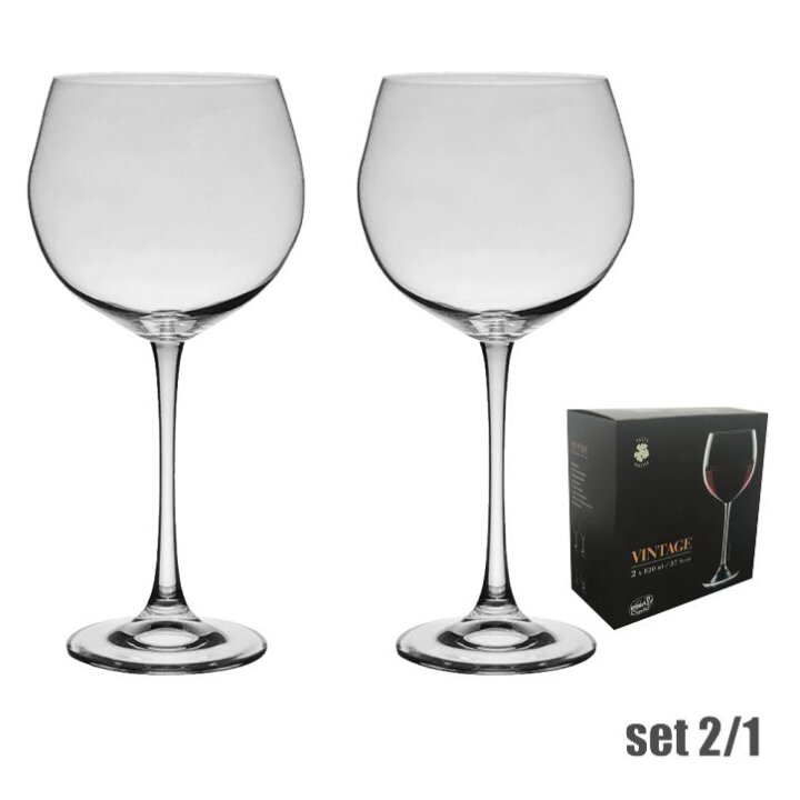 ČAŠE ZA VINO KRISTALIN VINTAGE 2/1 820 mL