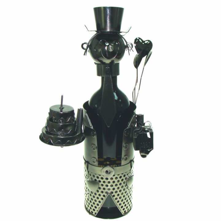 STALAK ZA VINO METALNI - SRETAN ROĐENDAN 24x19 cm