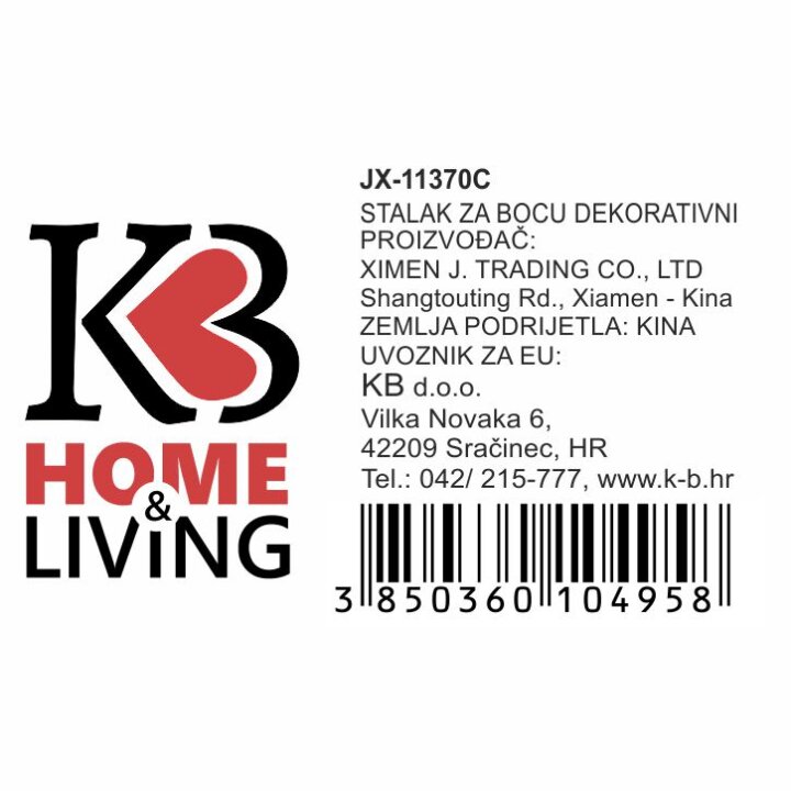 STALAK ZA VINO METALNI - SRETAN ROĐENDAN 24x19 cm