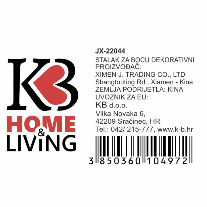 STALAK ZA BOCU VINA METALNI - ZALJUBLJENI PAR SA SRCEM LOVE 24x16x17,5 cm