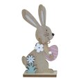 USKRNI ZEKO FIGURA DRVENA SA JAJEM I CVIJETOM 17 CM - SORT