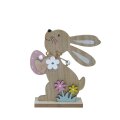 USKRNI ZEKO FIGURA DRVENA SA JAJEM I CVIJETOM 17 CM - SORT