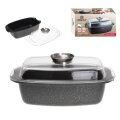 PEKAČ ALU GUSS SA STAKLENIM POKLOPCEM 5,5 L 32x22x10,6 cm - KING HOFF