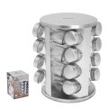 STALAK ZA ZAČINE METALNI S 16 POSUDICA 23x17 CM