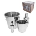 SET ZA KOKTELE 5/1 - SHAKER / MJERICA / HVATALJKA / 2 POSUDE ZA LED