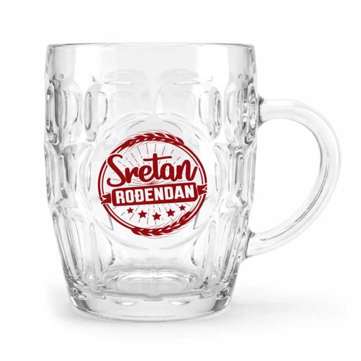 KRIGLA S TISKOM 560 ml Sretan rođendan