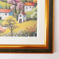 ZIDNA SLIKA UOKVIRENA - KUĆE NA BRDU 54x44