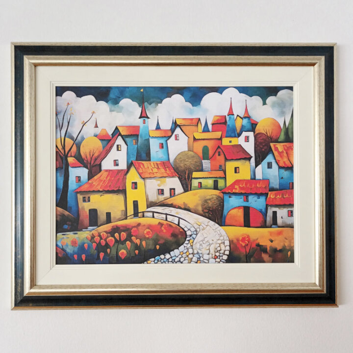 SLIKA ZA ZID UOKVIRENA - GRAD 54x44 cm