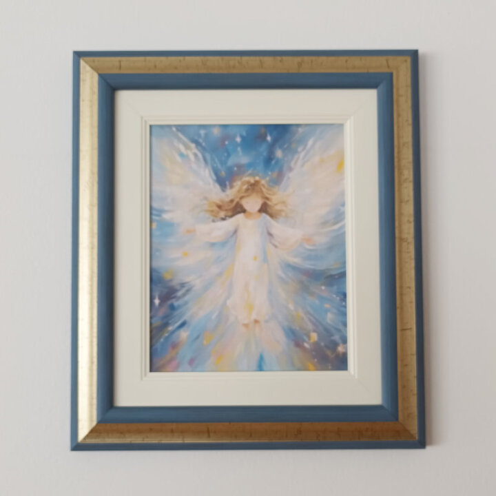 SLIKA ZA ZID UOKVIRENA - ANĐEO 34x39 cm