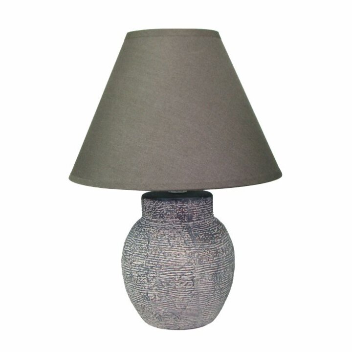 NOĆNA LAMPA KERAMIČKA SIVA 29,5 CM