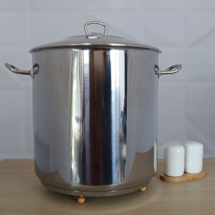 INOX LONAC ZA INDUKCIJU S POKLOPCEM 16 L