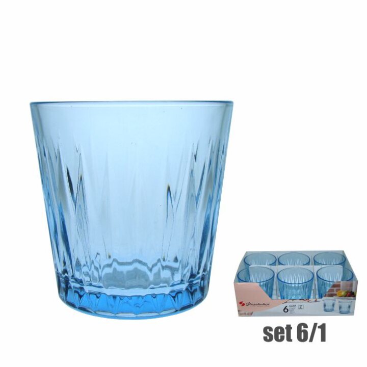 ČAŠE STAKLENE LUZIA 6/1 300 mL PLAVE