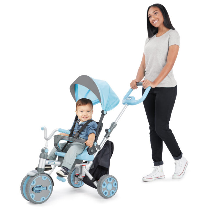 TRICIKL ZA BEBE - GURALICA LITTLE TIKES 5 /1 S KROVIĆEM I DRŠKOM ZA UPRAVLJANJE 45x121x99 cm