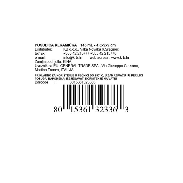 POSUDICA ZA UMAKE I GRICKALICE KERAMIČKA 145 ML