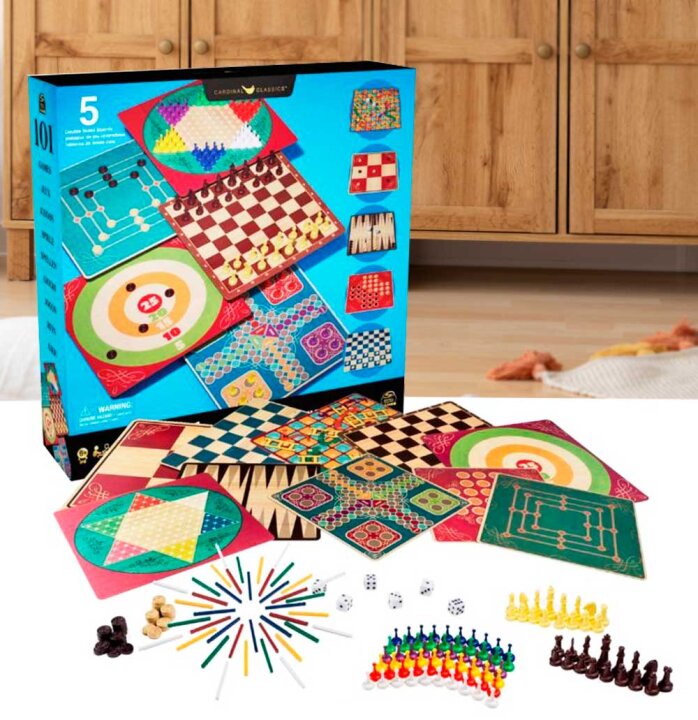 DRUŠTVENA IGRE SET 101 IGRA ZA DJECU I ODRASLE U KUTIJI 28x28 CM