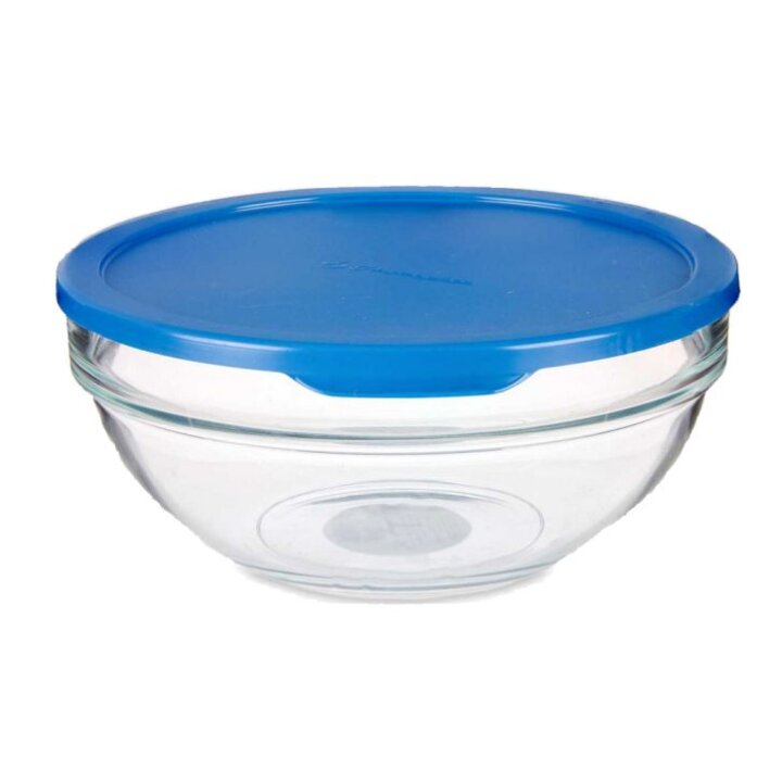 ZDJELA STAKLENA CHEF'S 1,1 L SA PLASTIČNIM POKLOPCEM 17 CM PLAVA
