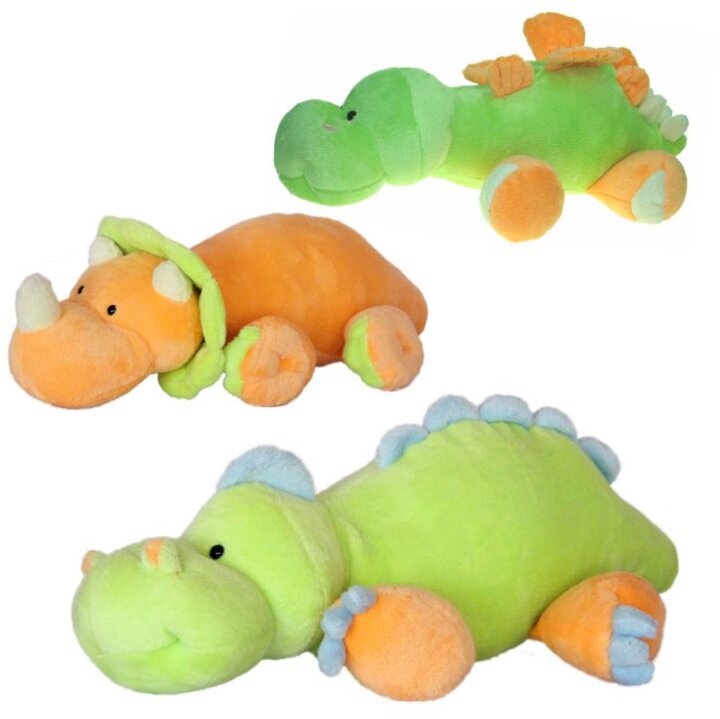 DINOSAUR PLIŠANI LEŽEĆI 40 cm - SORT